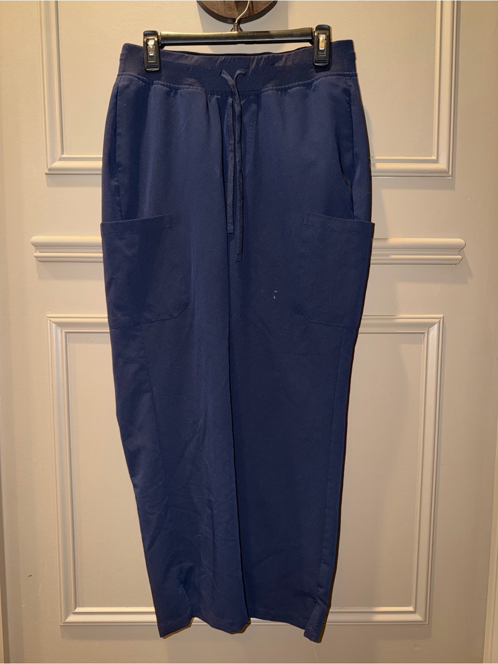 Women’s Mandala Navy Blue 9 Pocket Cargo Drawstring Scrub Pants